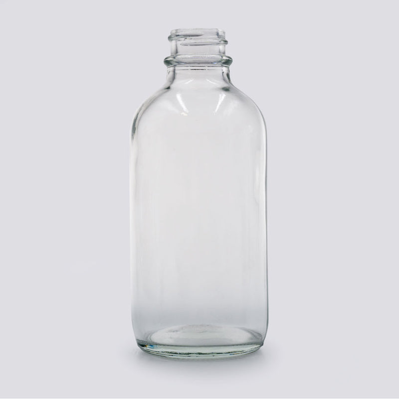 4 oz. Clear Glass Boston Round Bottle