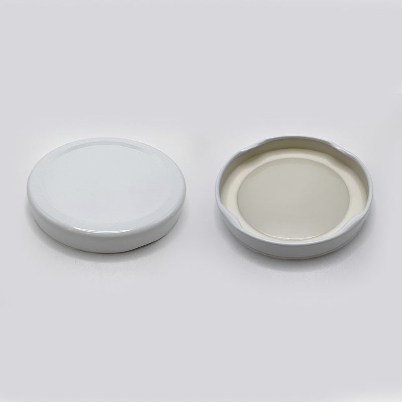 58mm White Metal Lug Closure with Plastisol Liner