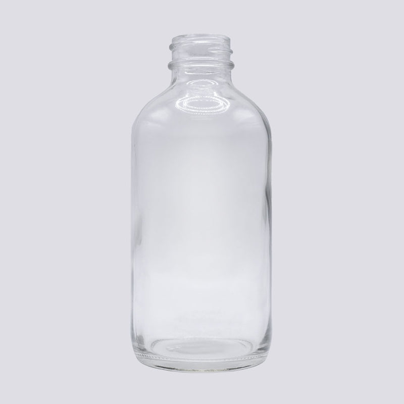8 oz. Clear Glass Boston Round Bottle