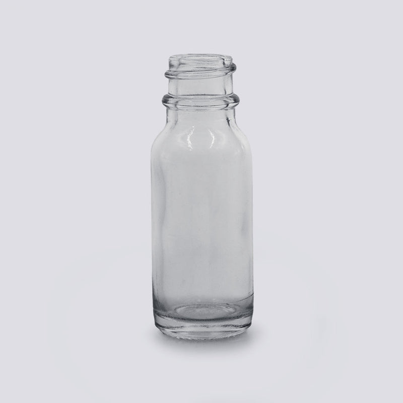 0.5 oz. Clear Glass Boston Round Bottle