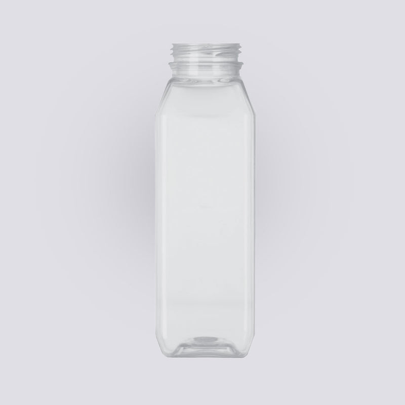 10 oz. PET Beverage Square Bottle, 38mm DBJ