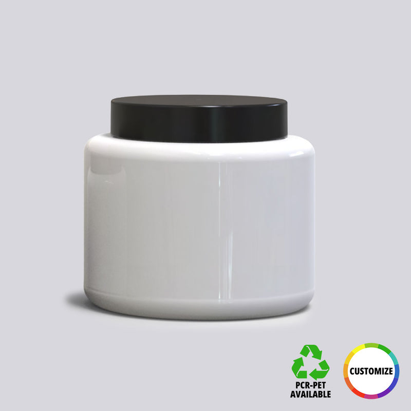 10 oz. Single Wall Round PET Jar and Lid, 63-400