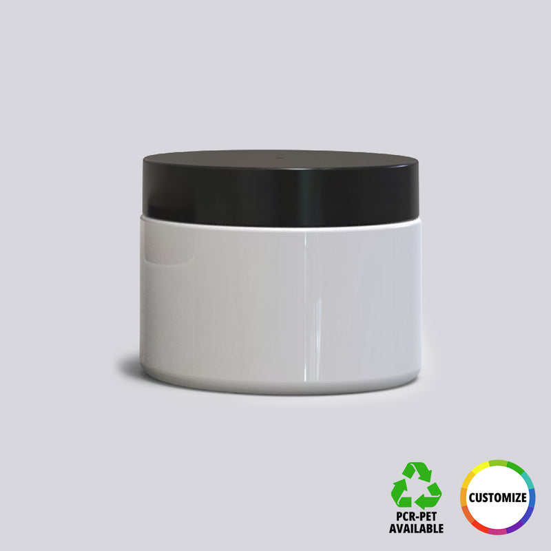 10 oz. Single Wall Straight Base Round PET Jar and Lid, 87-400
