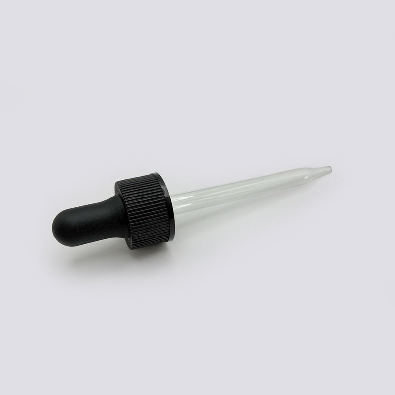 20-400 Standard Black Dropper Assembly; 7×89mm Straight Pipette