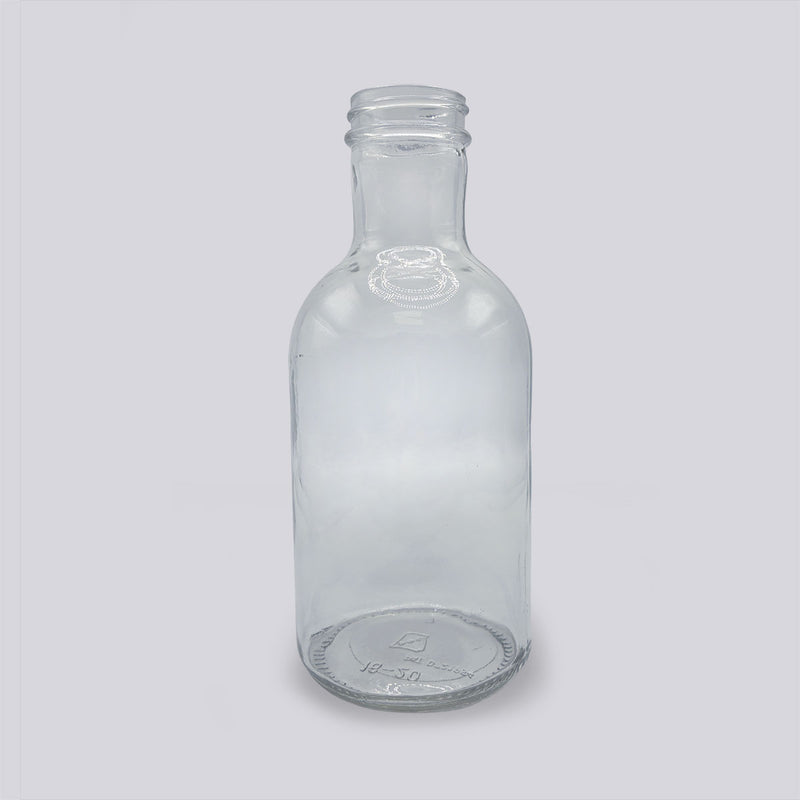 16 oz. Clear Stout Glass Bottle