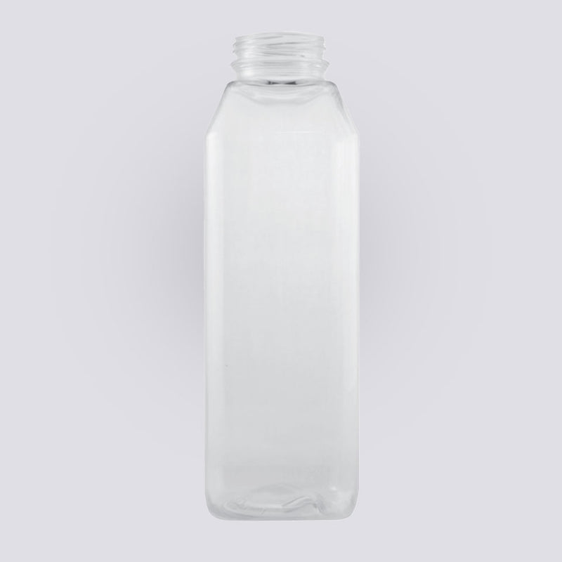 16 oz. PET Beverage Square Bottle, 38mm DBJ