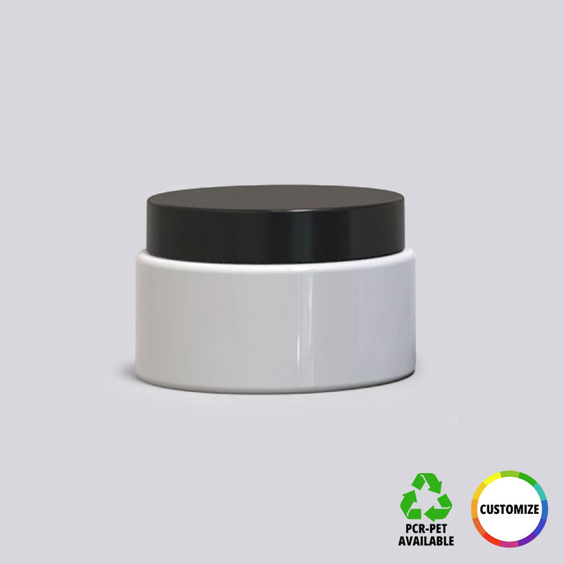3.5 oz. Single Wall Round PET Jar and Lid, 63-400