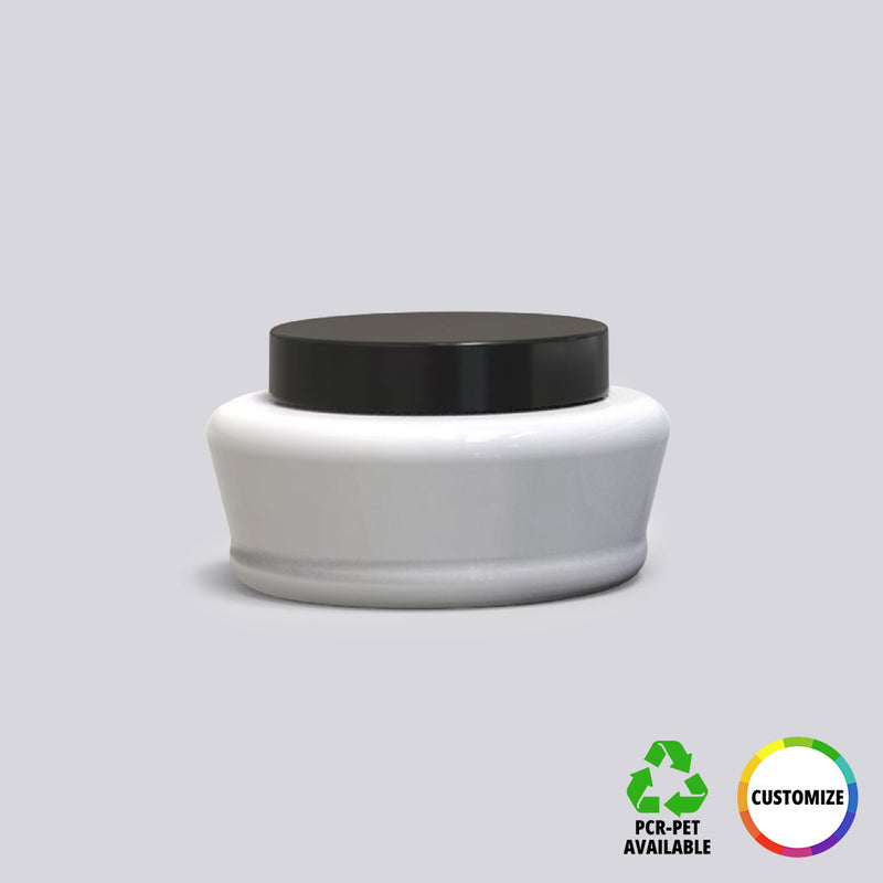 5 oz. Single Wall Round Tapered PET Jar and Lid, 63-400