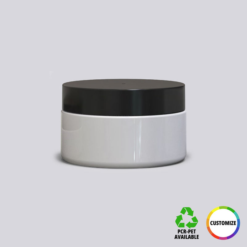 7 oz. Single Wall Straight Base Round PET Jar and Lid, 87-400