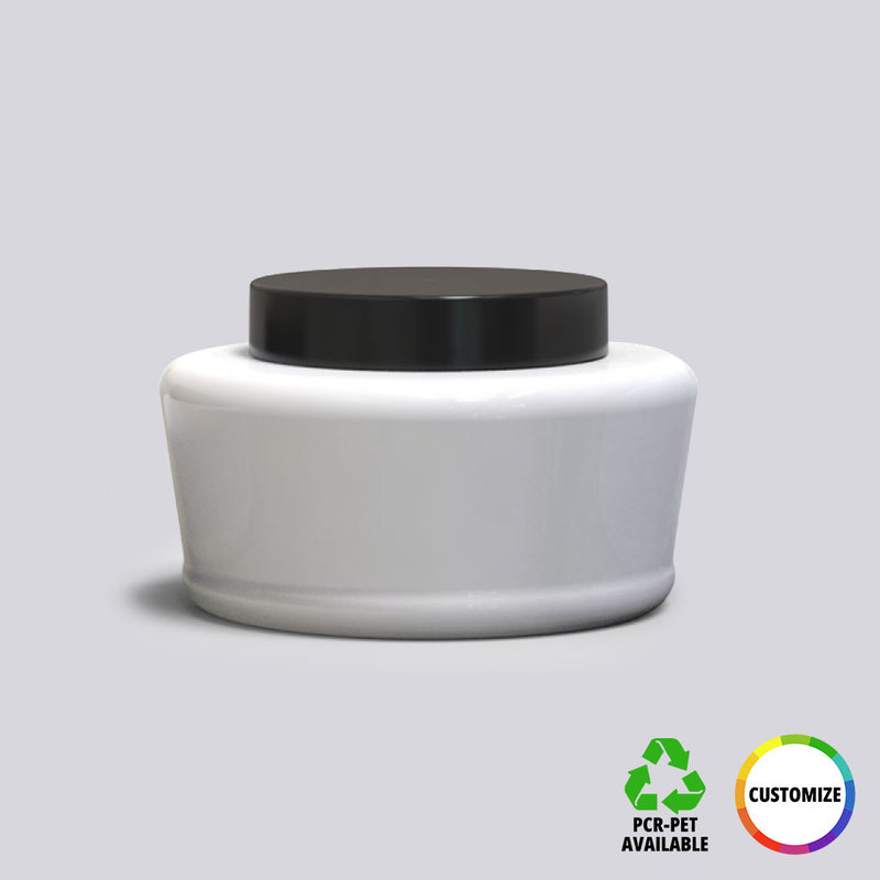 8.5 oz. Single Wall Round Tapered PET Jar and Lid, 63-400