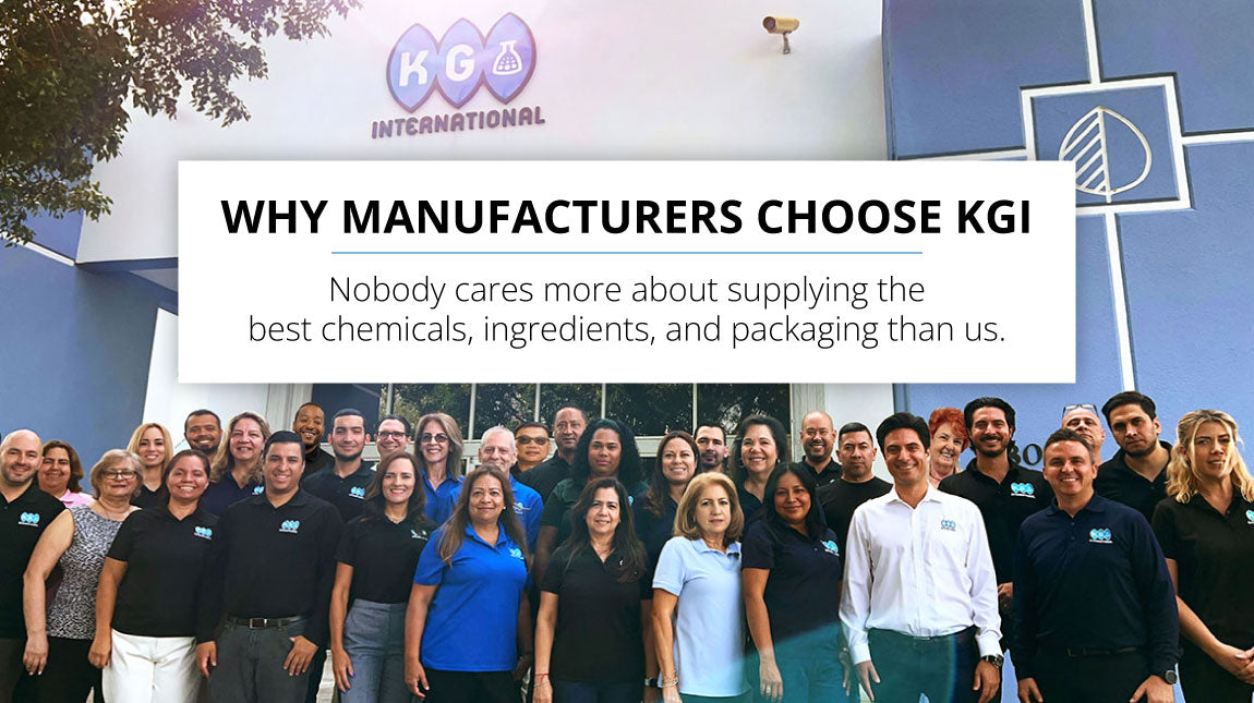Why Manufacturers Choose KAI - Nobody cares more about supplying the best chemicals, ingredients, and packaging than us